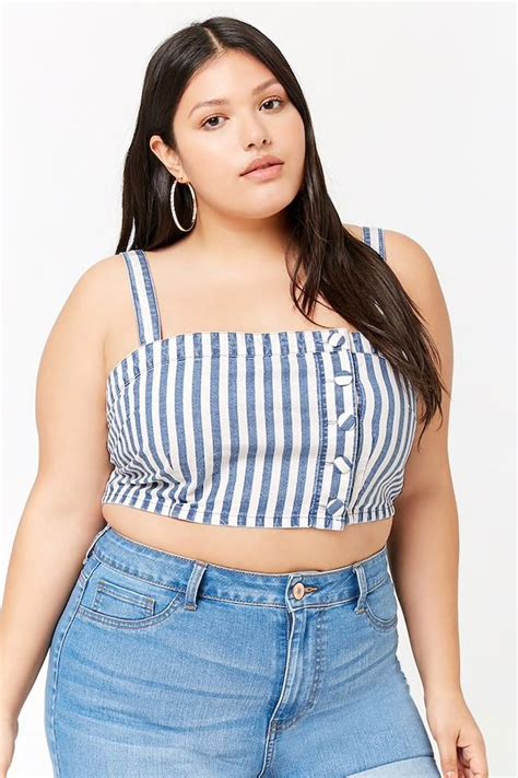 bbw crop top|Plus Size Crop Tops